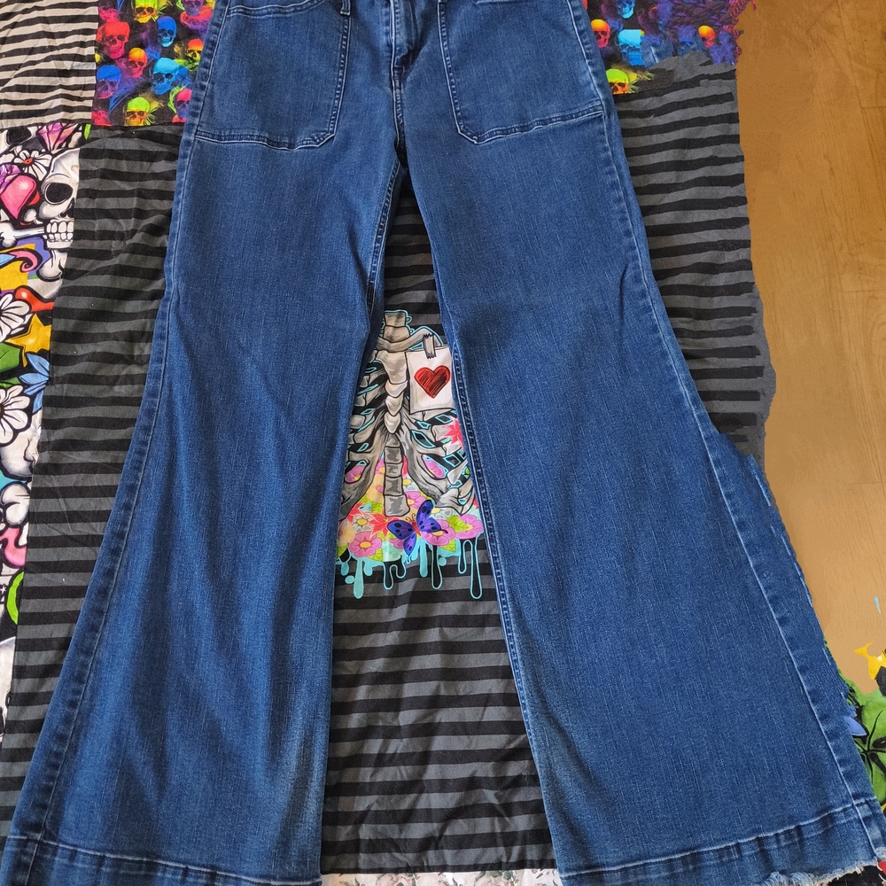 Women's Blue Flared Jeans Size 12/13